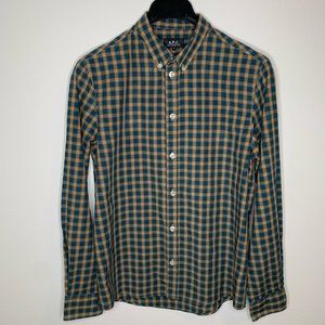 APC Mens Button Up Shirt Rue Madame Paris Size L